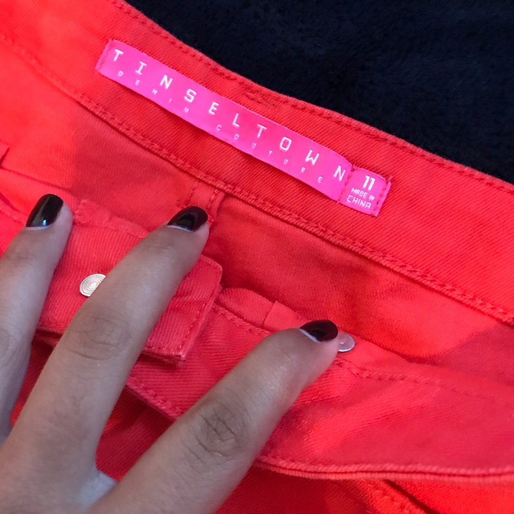 Coral Scalloped shorts